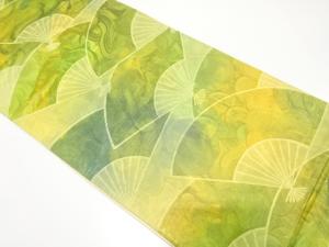 扇模様織り出し　袋帯